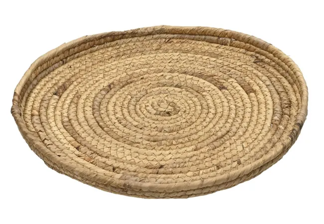 Decoratie bord waterhyacint naturel 33 cm (1 stuk)