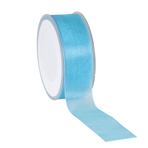 Organza lint turquoise 38 mm (50 meter)