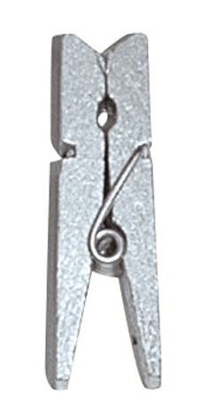 Houten knijper zilver 3,5 cm (12 stuks)