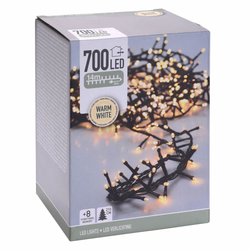 Kerstverlichting warm wit 700 LED (14 meter)