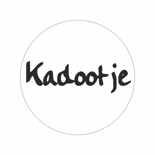 Wensetiket Kadootje wit rond 40 mm (500 stuks)