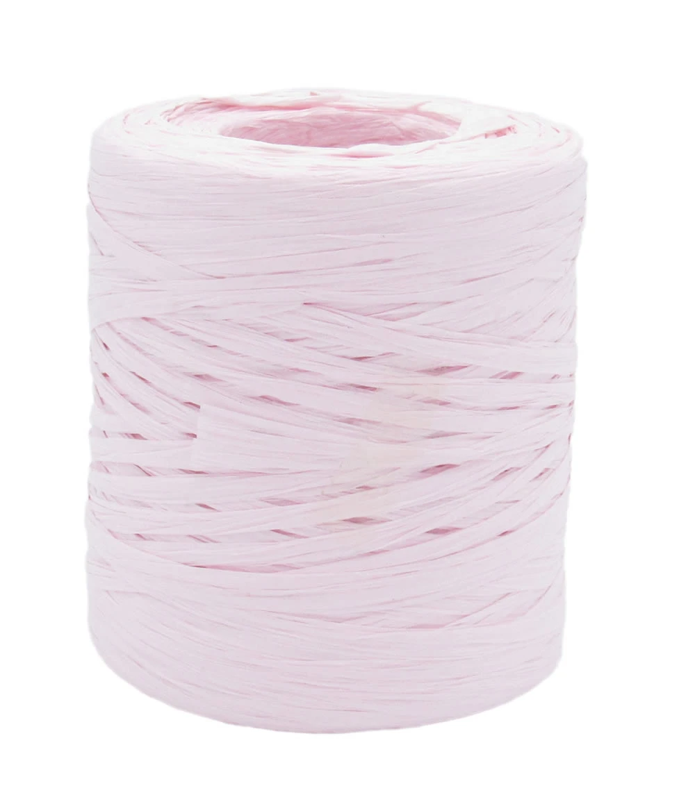 Raffia lint roze 5 mm rol (200 meter)