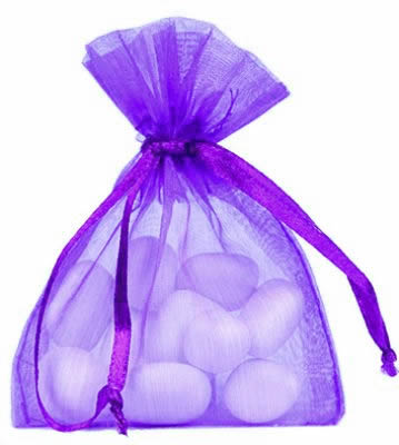 Organza zakjes paars 10 x 15 cm (50 stuks)