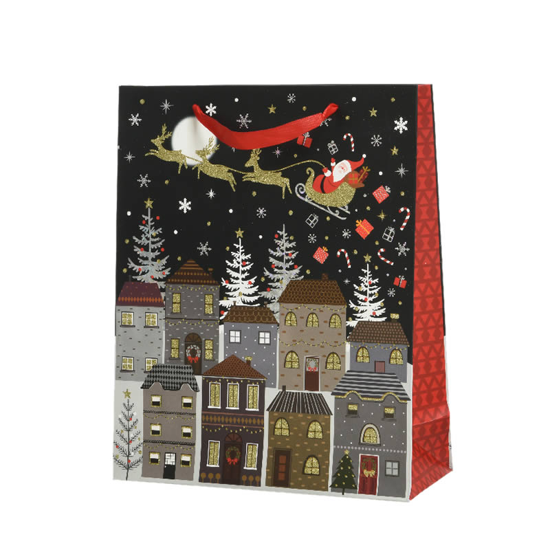 Kersttassen Christmas village 18 x 8 x 24 cm (6 stuks)