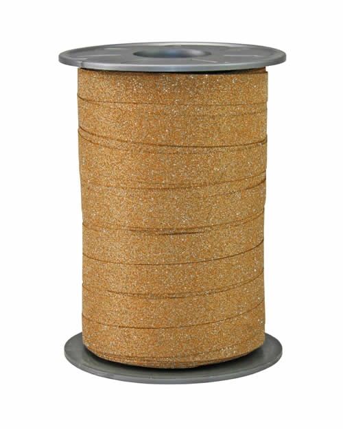 Krullint glitter goud 10 mm (100 meter)