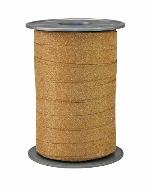 Krullint glitter goud 10 mm (100 meter)