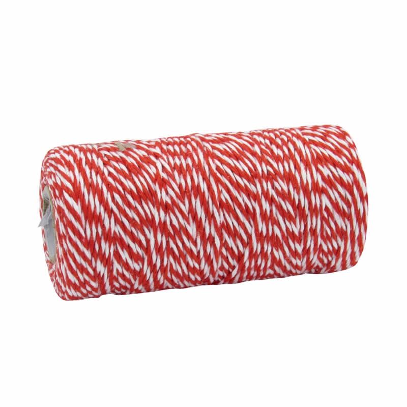 Twine koord katoen rood (1,5 mm x 100 meter)