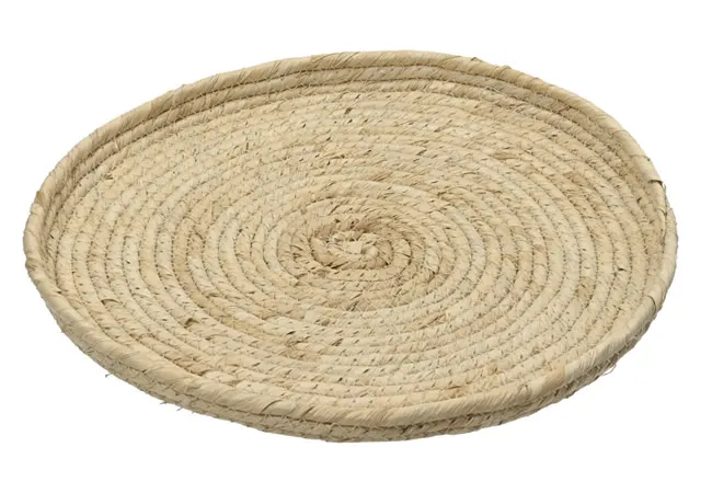 Decoratie bord waterhyacint creme 33 cm (1 stuk) 