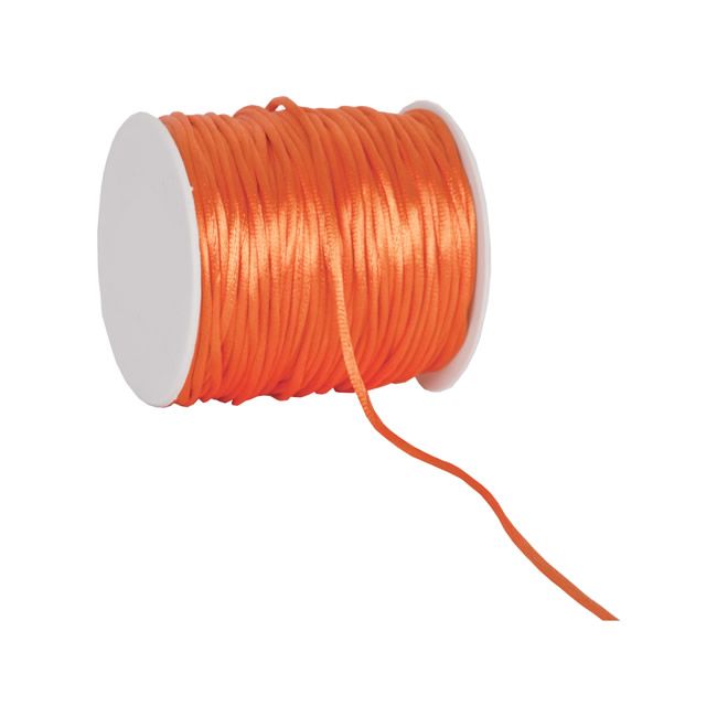 Satijnkoord oranje 2 mm (100 meter)