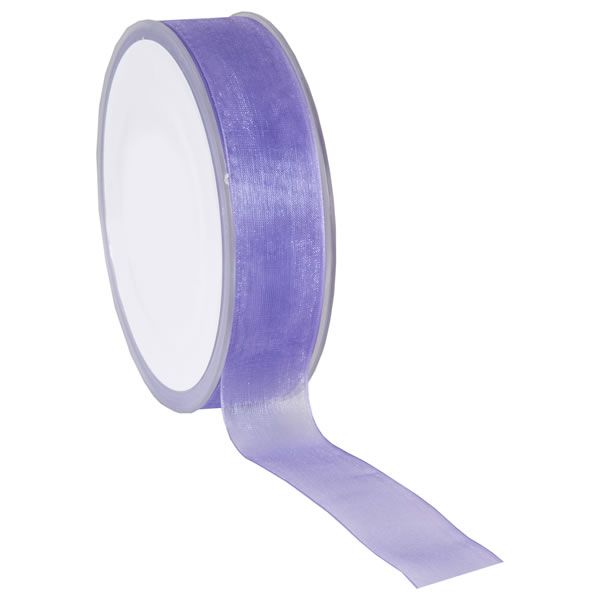 Organza lint lila 25 mm (50 meter)