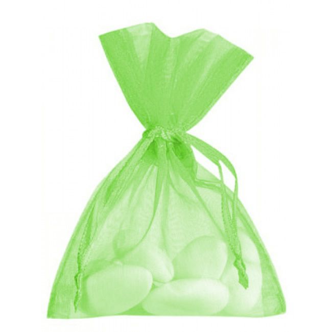 Organza zakjes limegroen 10 x 15 cm (50 stuks)