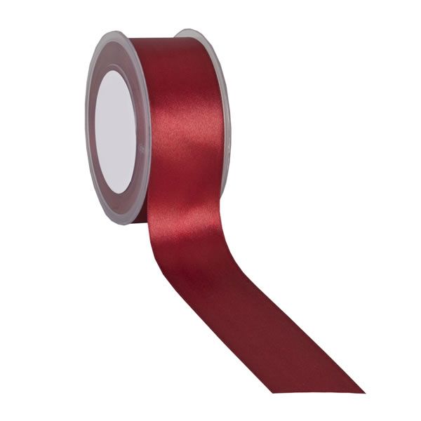 Satijnlint 38 mm warm rood (25 meter)