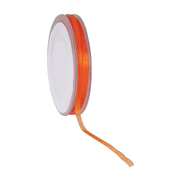 Organza lint oranje 3 mm (50 meter)