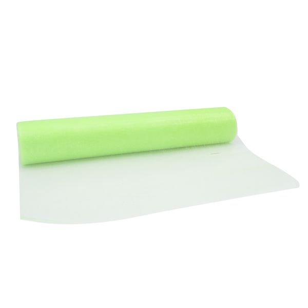 Tafelloper organza limegroen 28 cm (10 meter)