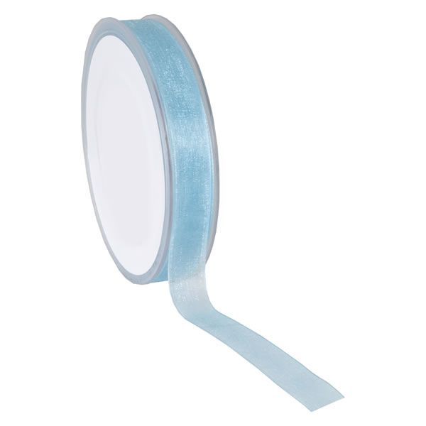 Organza lint lichtblauw 15 mm (50 meter)