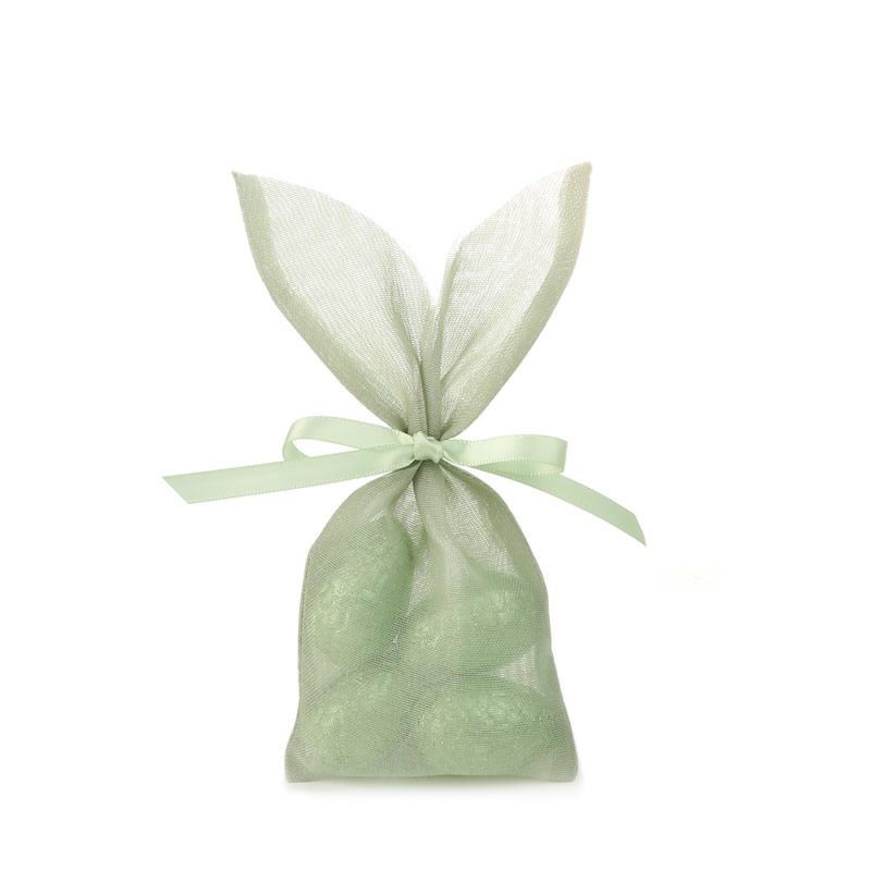 Cadeauzakjes bunny palette groen 8 x 17 cm (5 stuks)