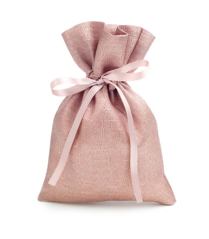 Geschenkzakjes luster zacht roze 12 x 17 cm (10 stuks)