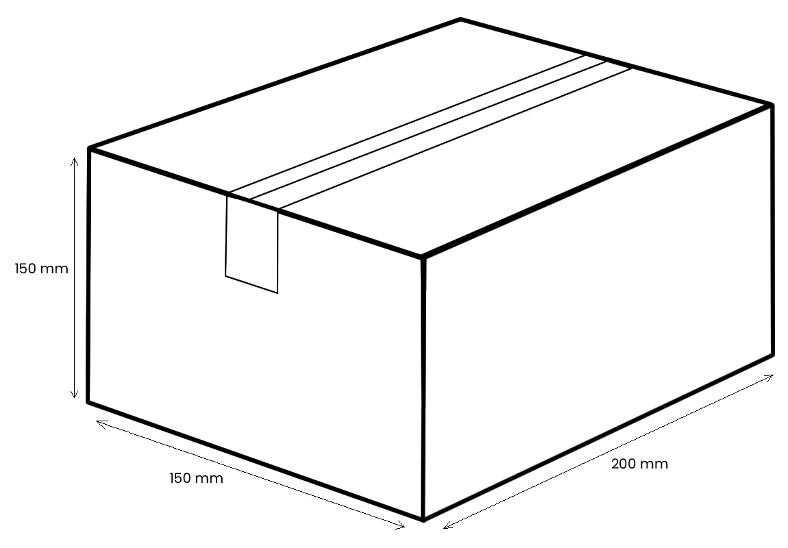 Kartonnen dozen bruin 200 x 150 x 150 mm (25 stuks)