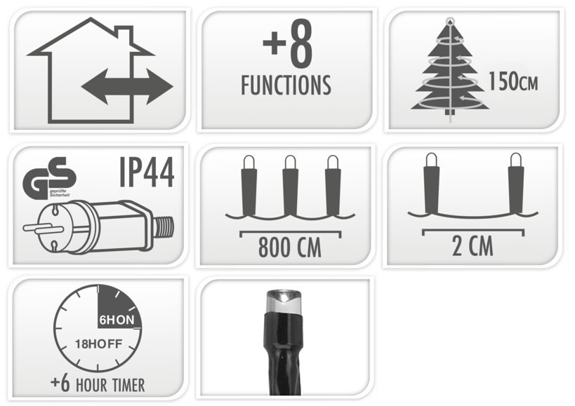 Kerstverlichting warm wit 400 LED (8 meter) 