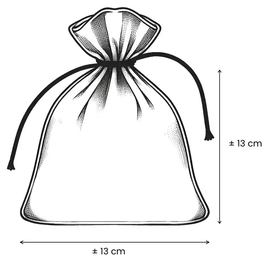 Organza zakjes limegroen 13 x 18 cm (50 stuks)