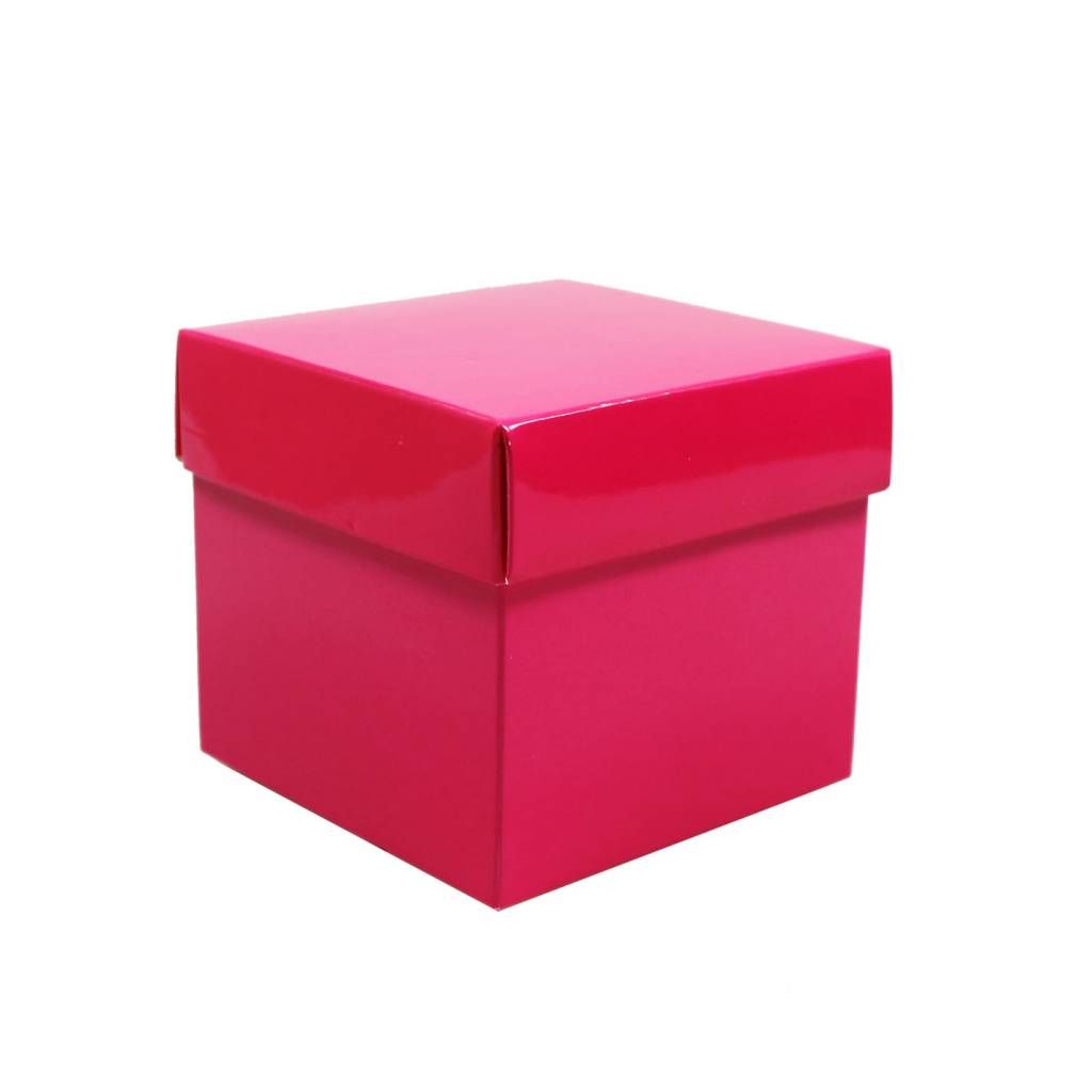 Kubusdoosjes magenta 125 gram (50 stuks)