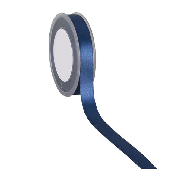 Satijnlint 15 mm donkerblauw (25 meter)