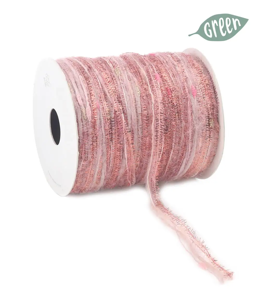 Cadeaulint re-use roze 4 mm (100 meter)