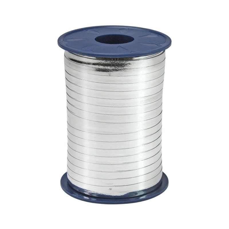 Krullint metallic zilver 5 mm (400 meter)