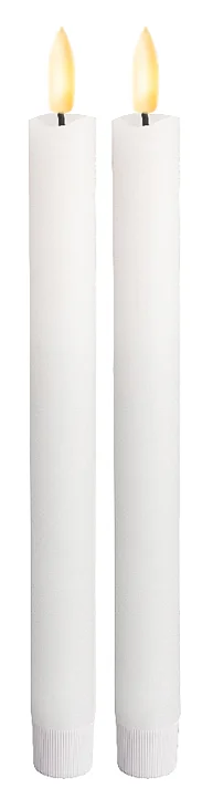 Led dinerkaarsen wit 24,5 cm (set 2 stuks)