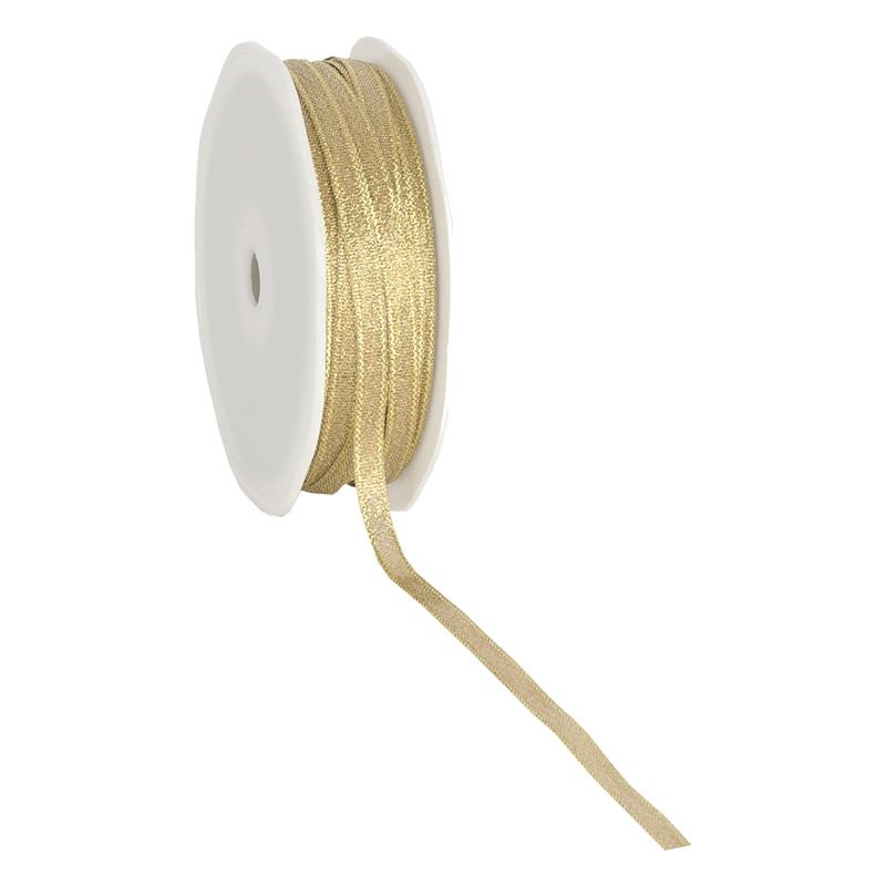 Cadeaulint lurex flare goud 6 mm (50 meter)