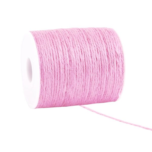 Jute touw roze 2 mm (100 meter)