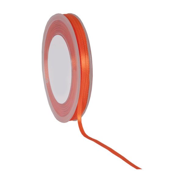 Satijnlint 3 mm oranje (50 meter)