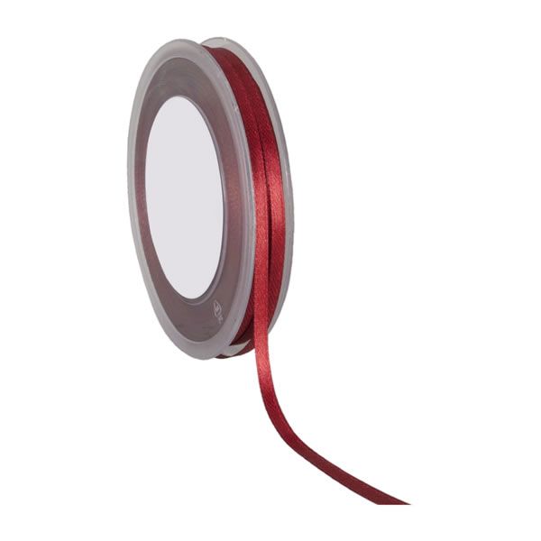 Satijnlint 3 mm warm rood (50 meter)