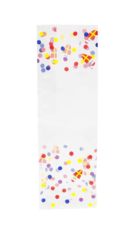 Cellofaan zakjes Sinterklaas 100 x 60 x 280 mm (100 stuks)