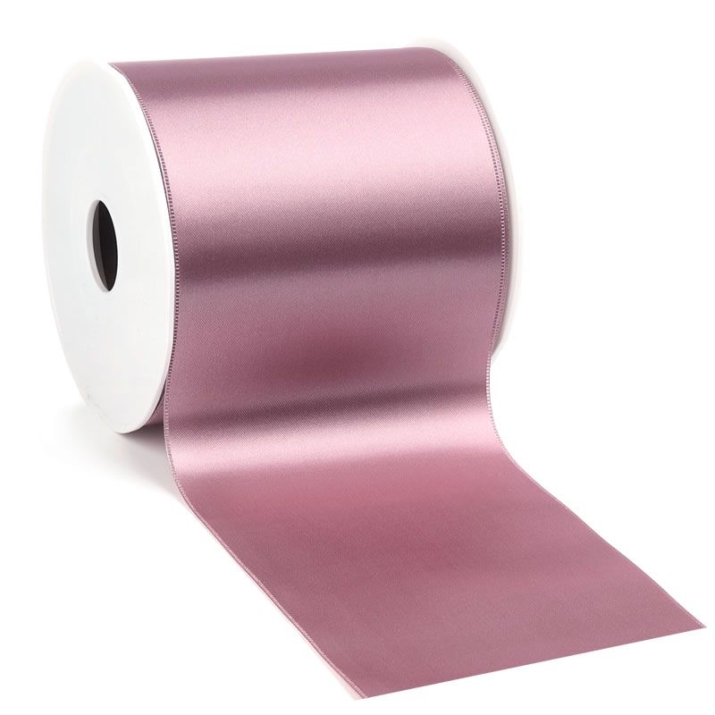 Satijnlint 100 mm oud roze (25 meter)