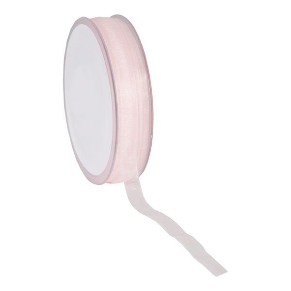 Organza lint roze 10 mm (50 meter)