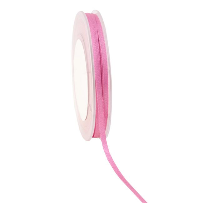 Satijnlint 3 mm pink (50 meter)