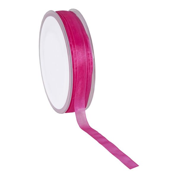 Organza lint fuchsia 10 mm (50 meter)