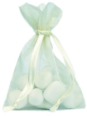 Organza zakjes creme 10 x 15 cm (50 stuks)