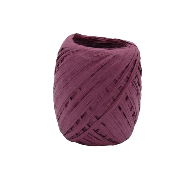 Raffia lint bordeaux 5 mm (50 meter)