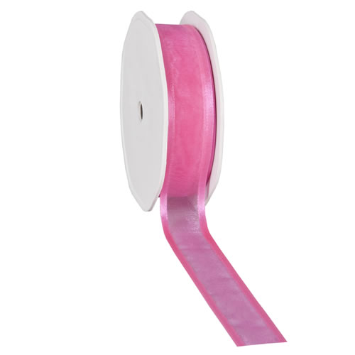 Organza satin edge magenta 25 mm (25 meter)