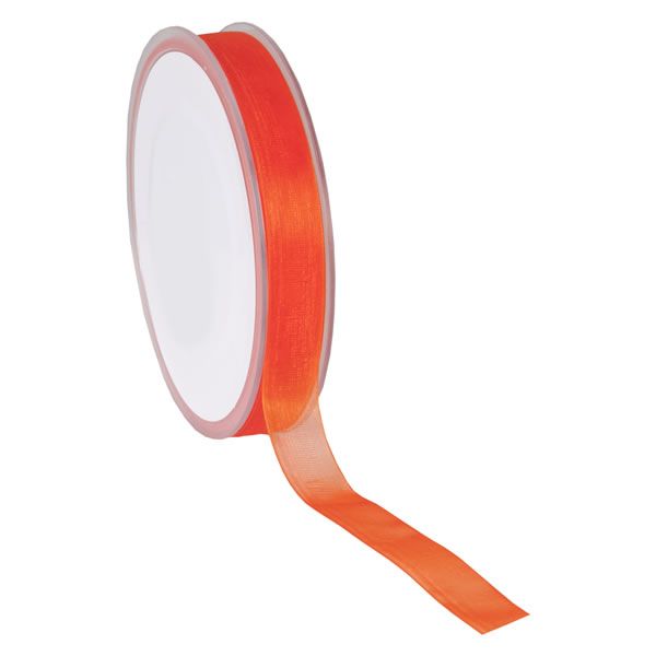 Organza lint oranje 15 mm (50 meter)