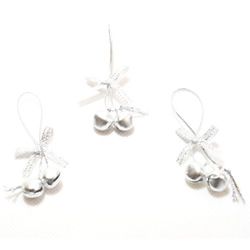 Gelukshangertjes kerst bel zilver (50 stuks)
