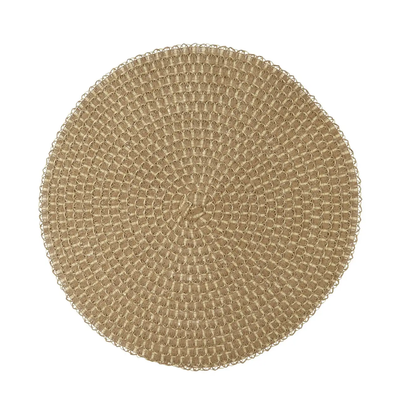 Placemat papiertouw beige 38 cm (1 stuk) Placemat papiertouw beige 38 cm (1 stuk)