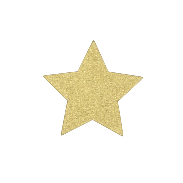 Plakdecoratie ster goud 3 cm (50 stuks)