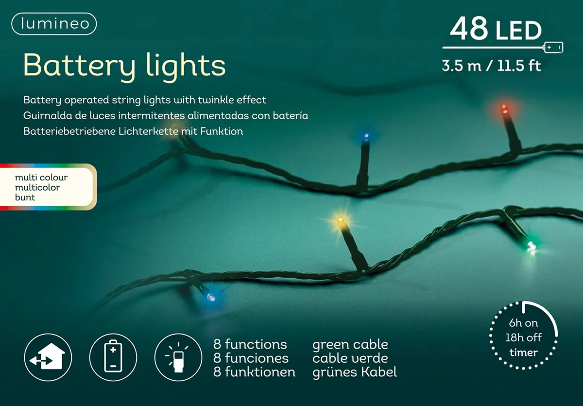 Kerstverlichting multicolor 48 LED (3,5 meter) Kerstverlichting multicolor 48 LED (3,5 meter)
