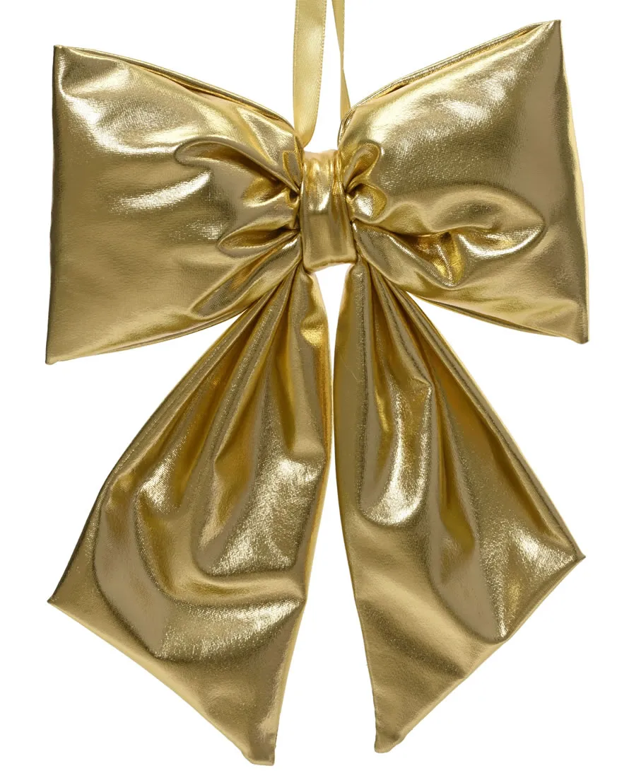 Decoratie strik shiny goud 20 x 31 cm (per stuk) Decoratie strik shiny goud 20 x 31 cm (per stuk)