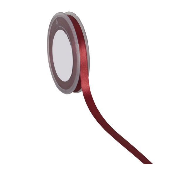 Satijnlint 10 mm warm rood (25 meter)