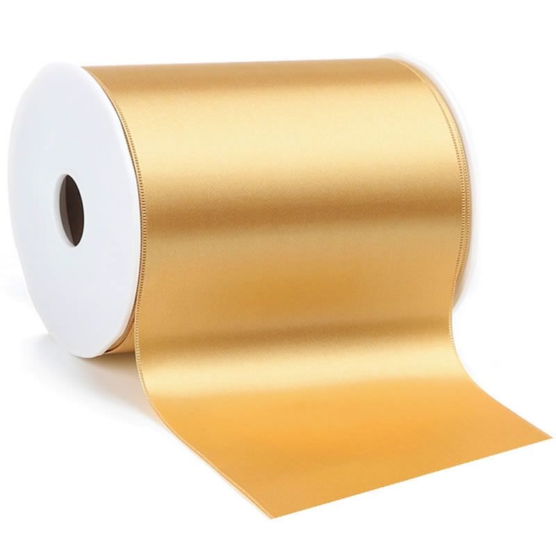 Satijnlint 150 mm goud (25 meter)