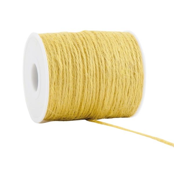 Jute touw geel 2 mm (100 meter)